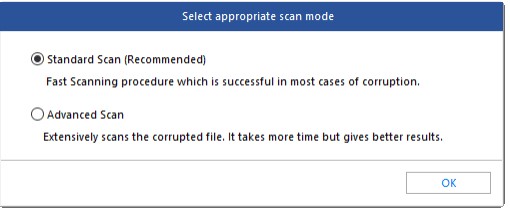 Choose an appropriate scan mode